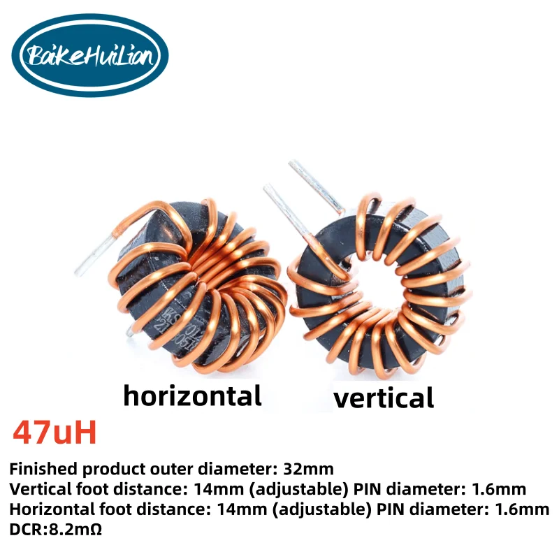 High current magnetic ring inductor 47UH 20A 1.6 copper wire energy storage inductor ring inductor choke coil