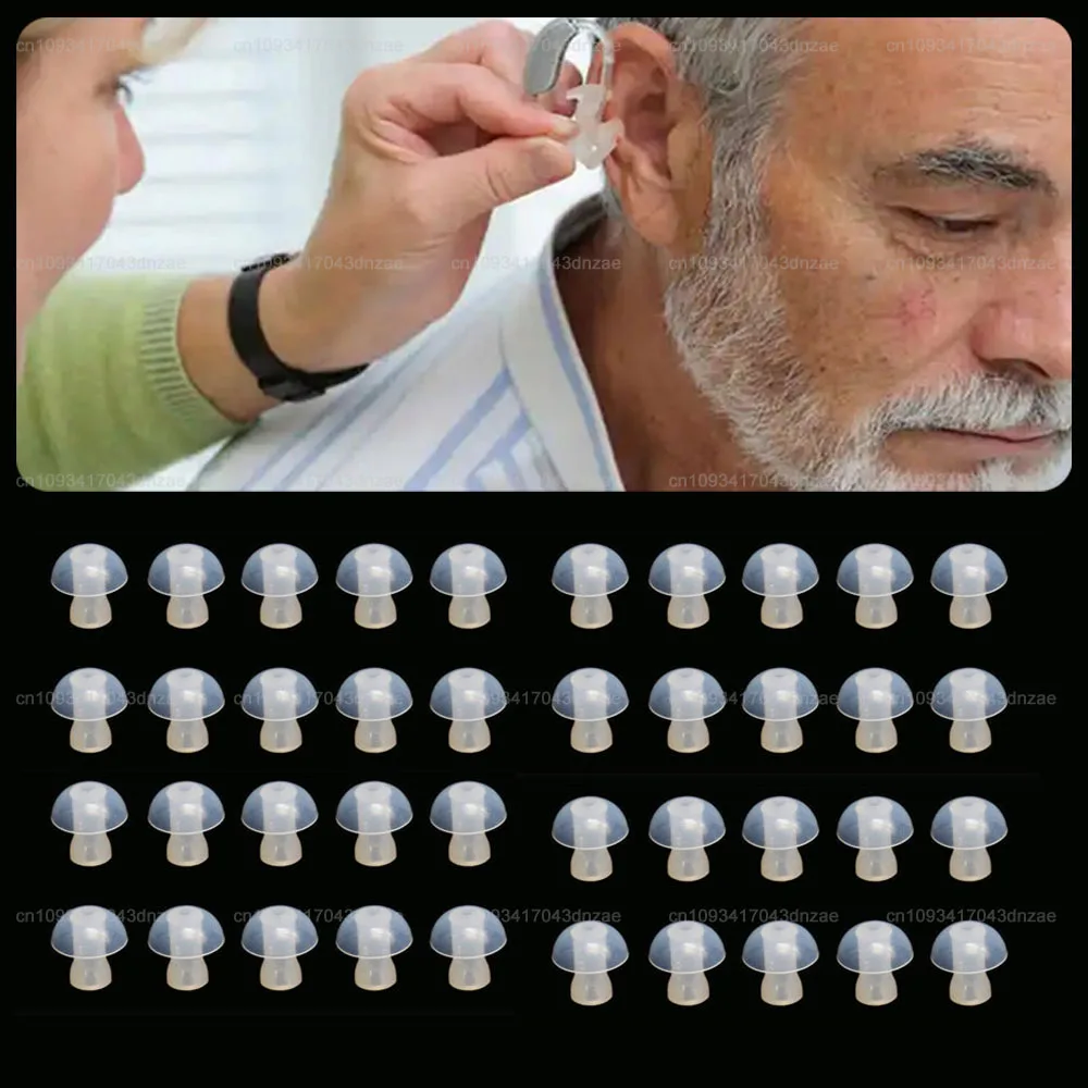 

10 шт., насадки для ушей для слуховых аппаратов, 8/11/14 мм, мягкие силиконовые чехлы, универсальные ушные куполообразные затычки для ушей, замена аксессуаров для слуховых аппаратов