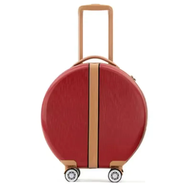 Travel suitcase on wheels,rounded trolley luggage,fashion luggage set,high quality trolley luggage case,Women rolling luggage