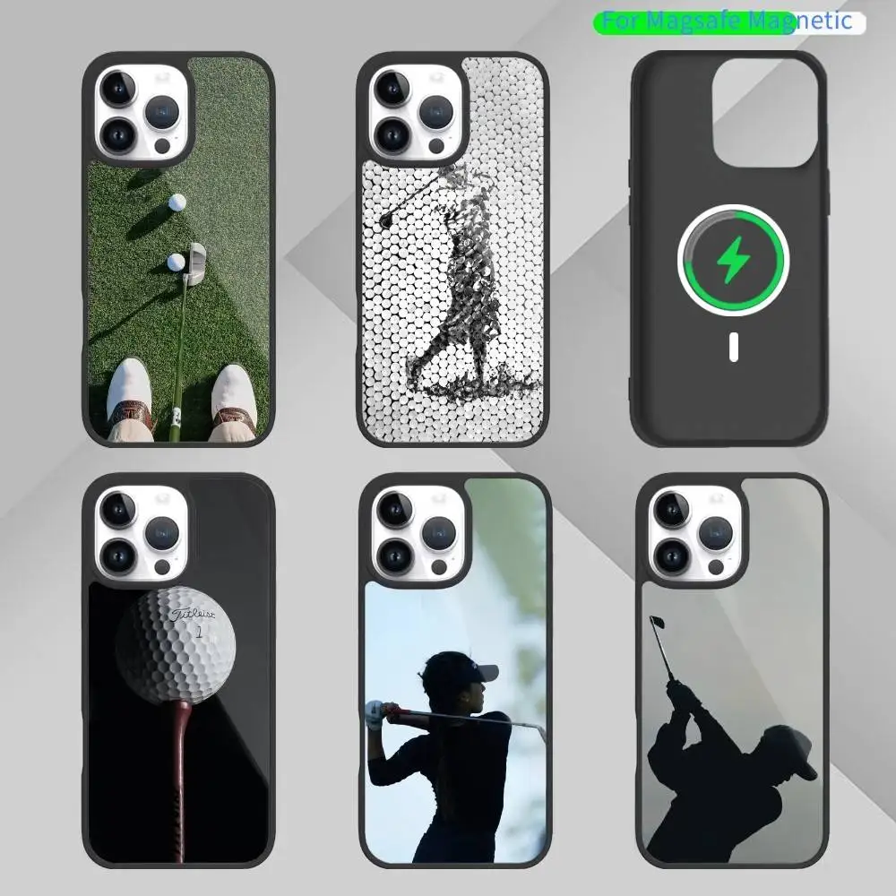 

Golf Ball Cool Phone Case For iPhone17,16,15,14,13,12,11 Plus,Pro Max Magnetic For Magsafe Wireless Charging