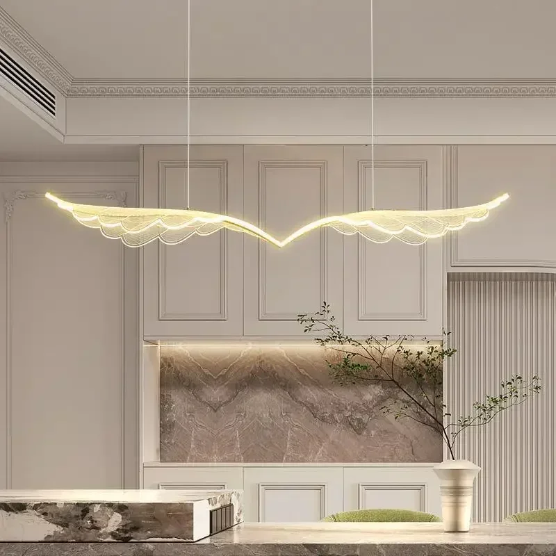 Postmodern Nordic Pendant Lights Creative Gold Angel Wings Chandeliers for Living Room Kitchen Table LED Lamp Bedroom Decoration