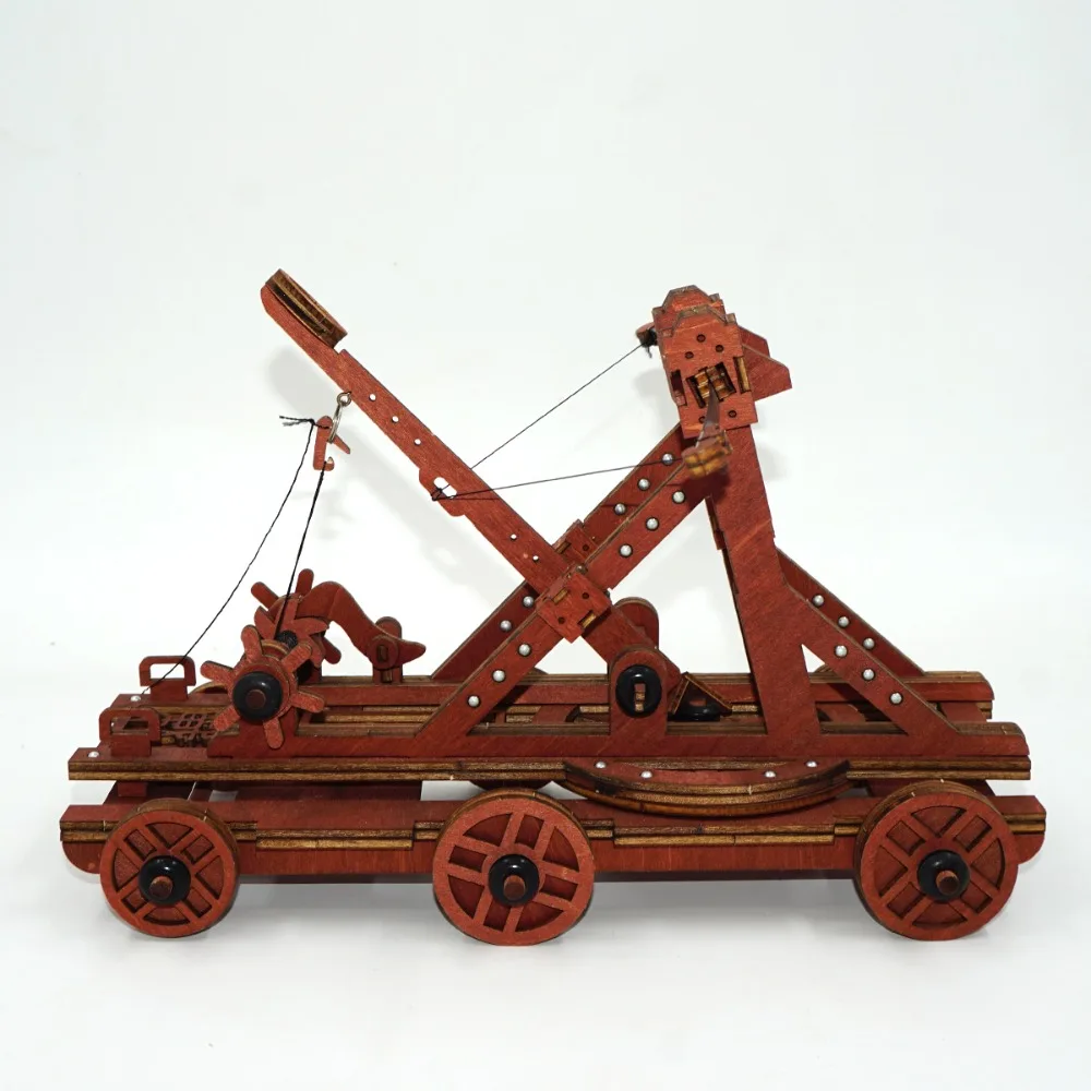 

Catapult No. 8 Toy DIY Handmade Wooden Puzzle Assembly Model Educational Toys Simulation Model Desktop ornament