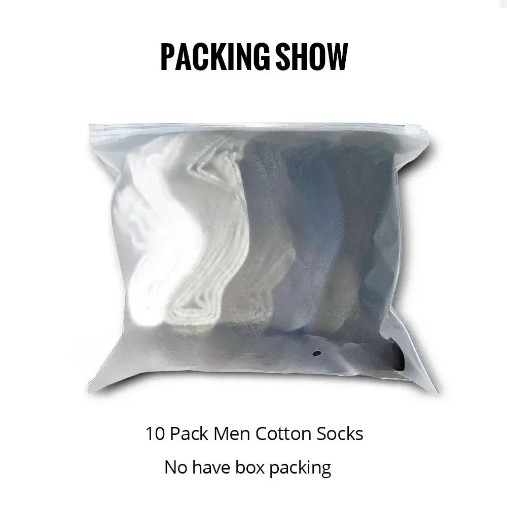 5 10 Pairs Men Socks Cotton Blend Black Business Casual Soft Breathable for  Spring Summer Autumn Winter Size 6-13