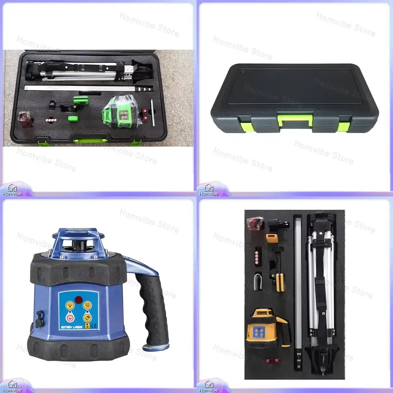 360 Degree Automatic Self Leveling Rotary Laser Level Kit with Red Laser Line 500m Range for Construction DIY Home