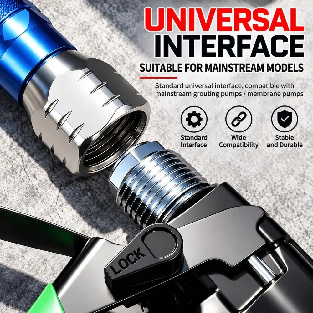 Stainless Steel Quick Connect Spray Tip Spiral Anti-Leak Airless Paint Sprayer Nozzle Threaded Connection Anti-Drip