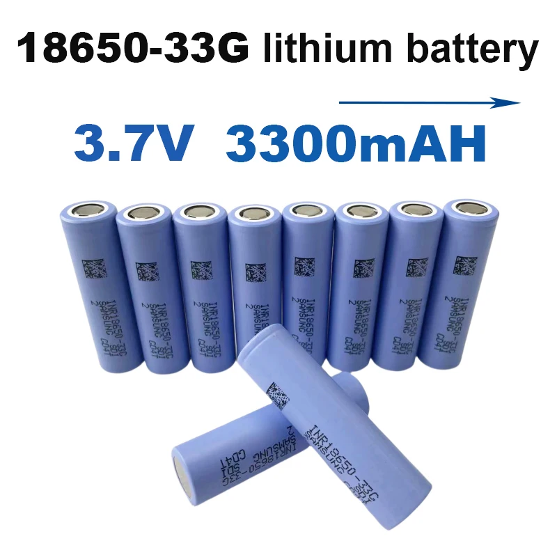 18650 33G 3.7V 3300mAH lithium-ion battery, suitable for electric vehicles, electric tools, drones, model aircraft, etc