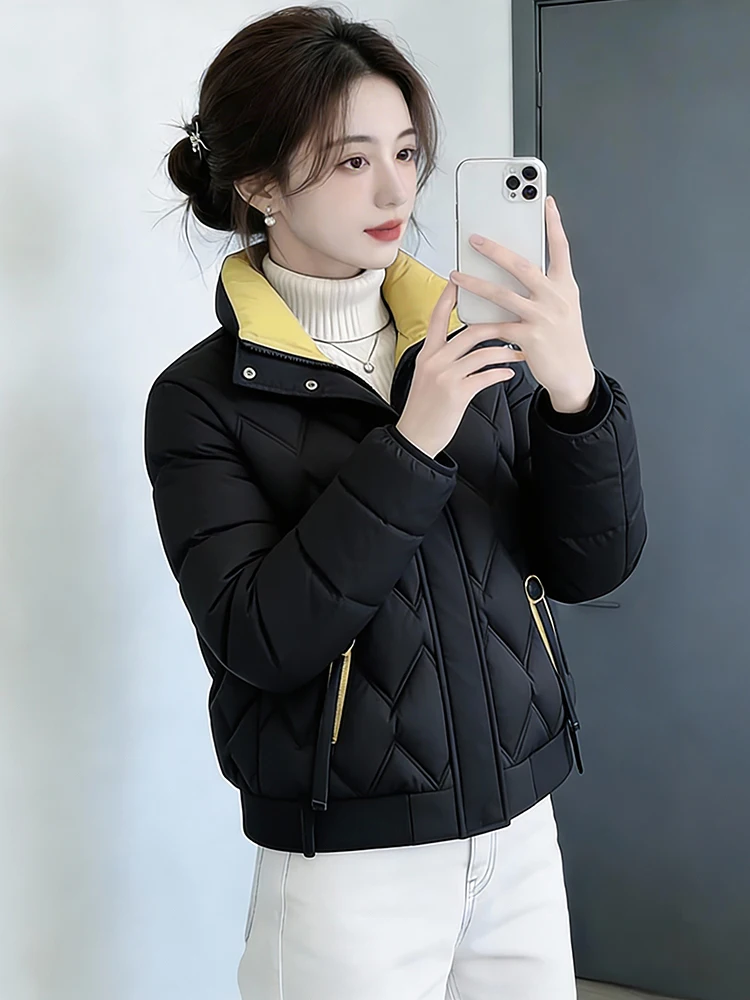 

Модная легкая хлопковая куртка для женщин: новогодняя, стильная, уличная, в корейском стиле, верхняя одежда