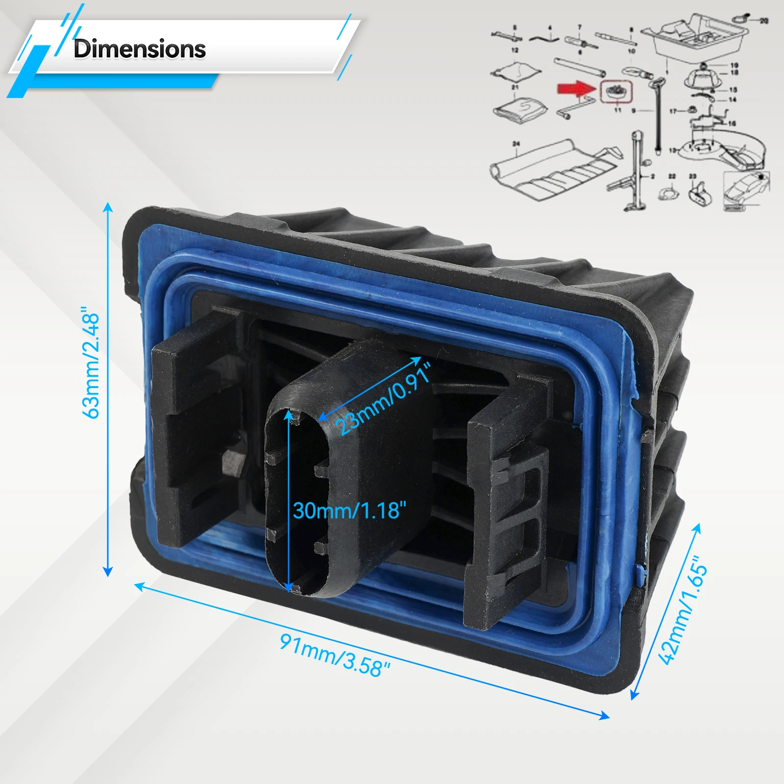 1pc/4pcs Car Lift Jacking Point Support Plug Plate Block Jack Pad for BMW F46 F45 F13 F07 F06 F01 F02 F03 F04 i3 I01 51717042974