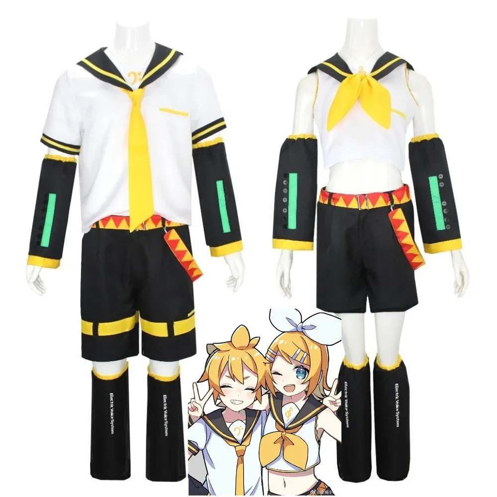 

Аниме рин Len косплей Kostuum Len Rin косплей Len Kostuum Kagamine Jk униформа для хэллоуина комикс Con наряды