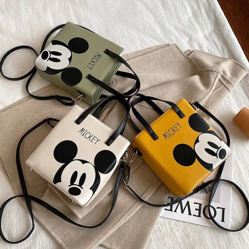 

Disney crossbody bags for women Mickey cartoon printed leather purses and handbags fashion shoulder bags clothing accessories