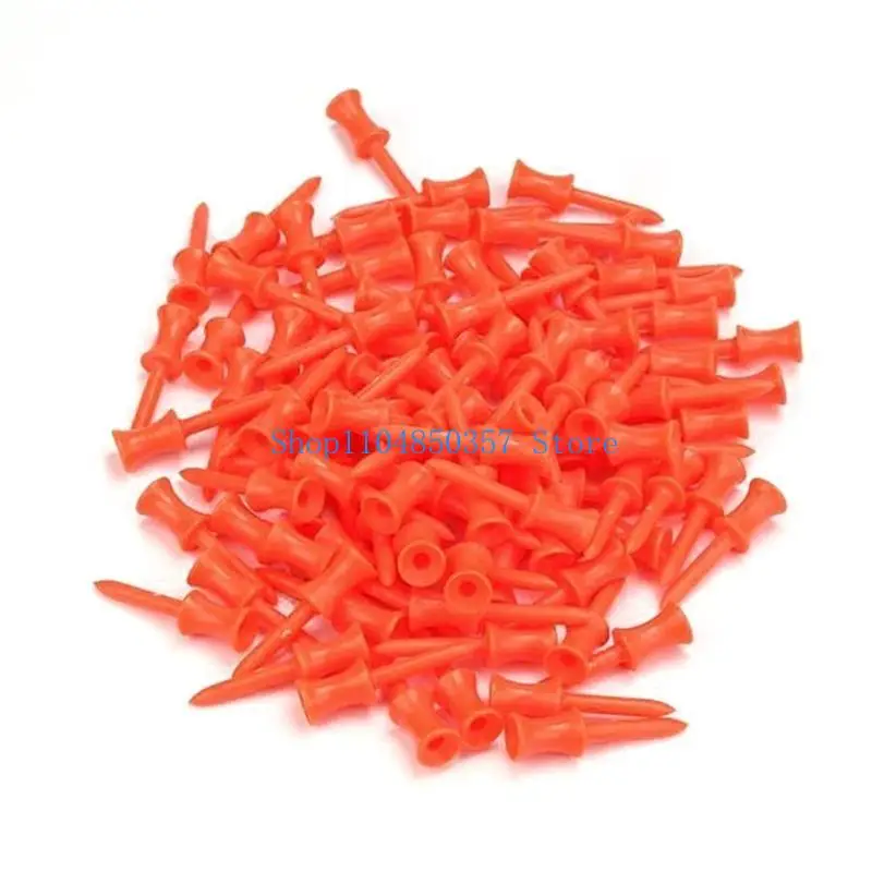 652F 50 Pieces Golf-Tees Step Down Plastic Unbreakable Reusable Bulk Profession Height Control Castle Tees for Golf Practice
