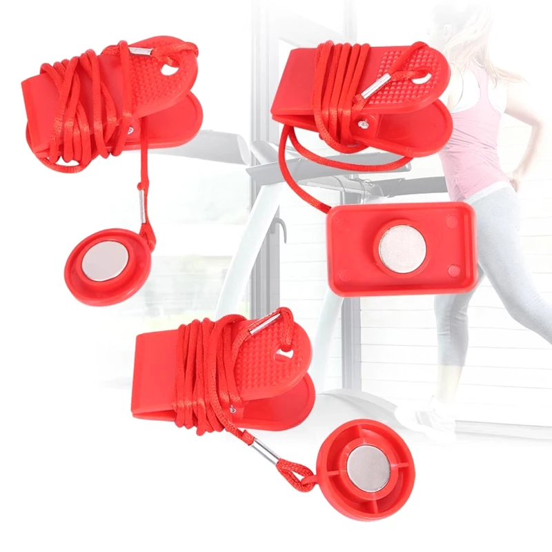 Clips magnéticos, interruptor de parada de emergencia, reemplazo de llave para cinta de correr, accesorios rojos universales, seguridad emergente para la mayoría de las marcas