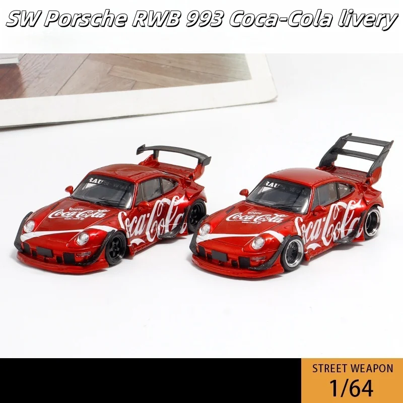 

In stock: 1:64 RWB 993 high and low tail wing die-cast simulation alloy car model, boy gift toy, adult collectible display item.