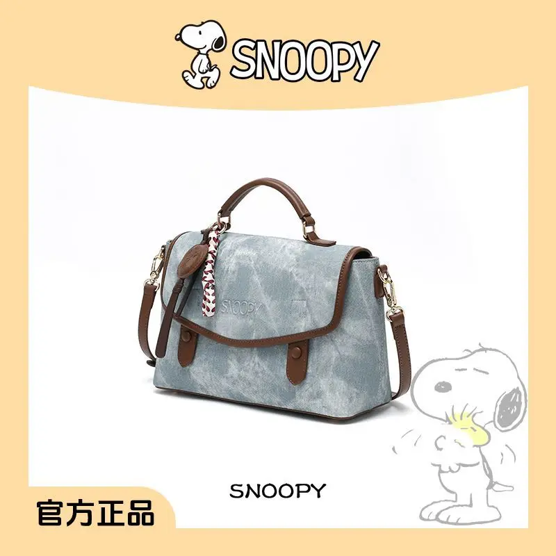 Kawaii Snoopy femmes Denim sac à bandoulière dessin animé sac à bandoulière pour filles vêtements de rue à la mode moto sac à main minimaliste