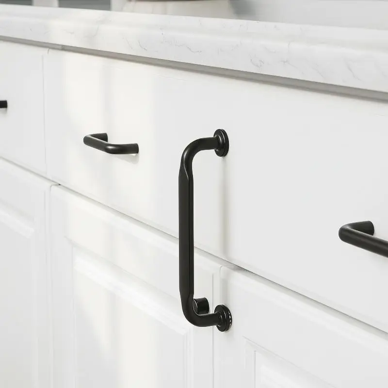 Vintage Zinc Alloy Kitchen Drawer Handle Rustproof Heavy Duty Door Pull Knob for Wardrobe Cabinet Home Interior Decor