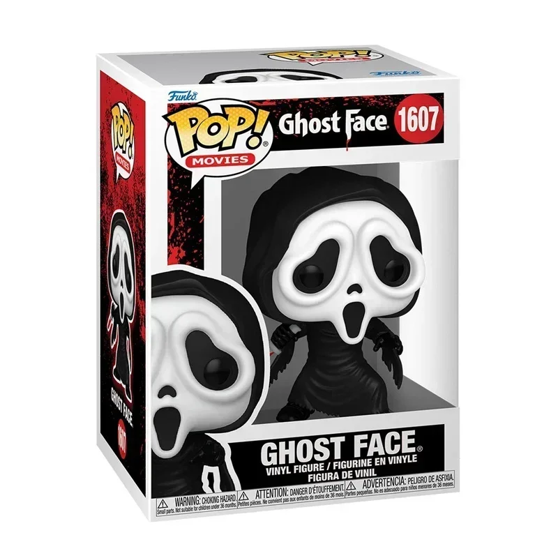 Novo original funko pop grito ghostface estatueta vinil modelo portátil filme de terror periferia estátua colecionável brinquedo presente natal