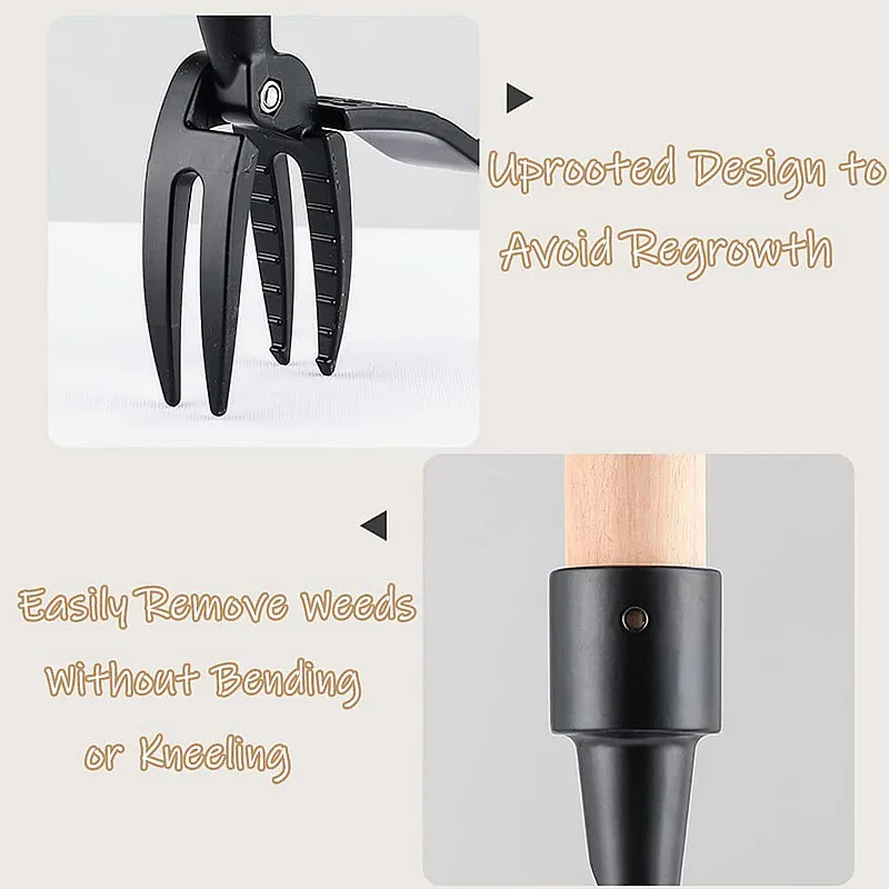 Weeder Stand Up Weed Puller Tool Claw Weeder Root Remover Outdoor Killer Tool with Foot Pedal Outdoor Garden Weed Puller