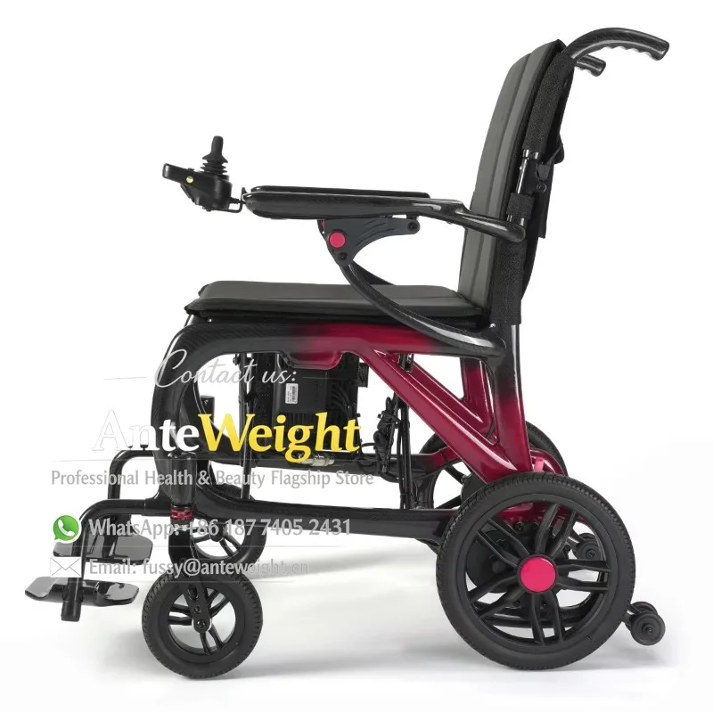Durable Fast Fold Aluminium Alloy Electric Wheelchair for Elderly All Terrain Easy Control Home Care Power Chair on Sale