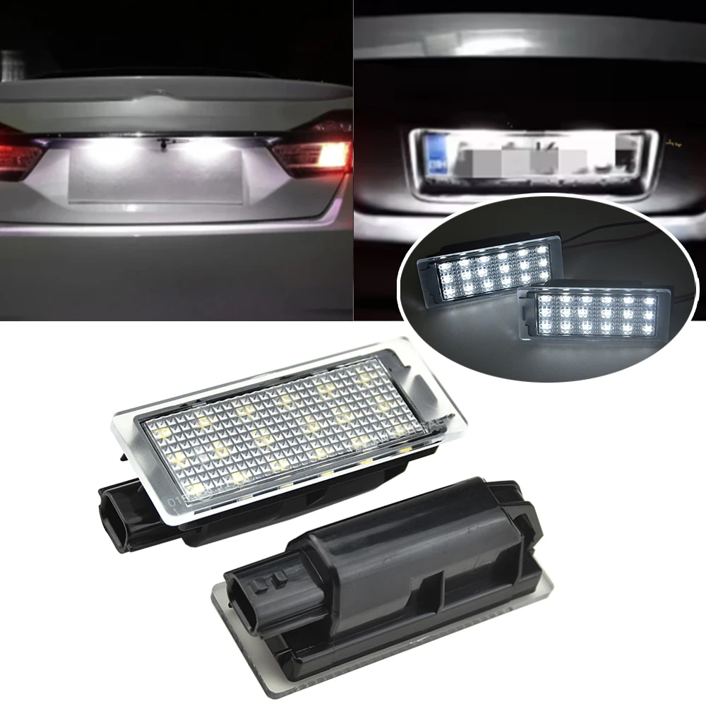 2 قطعة سيارة LED الأبيض رقم لوحة ترخيص أضواء مصباح لرينو كليو لاغونا 2 ميجان 3 توينغو ماستر فيل ساتيس الرياح ترافيك تويزي