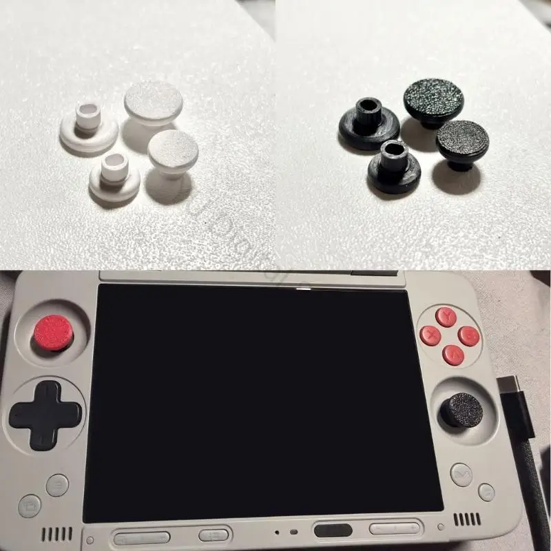 96BA Handheld-Gaming-Stick-Ersatzkappe, 4-teiliges Teileset aus Kunststoff – Detail 10