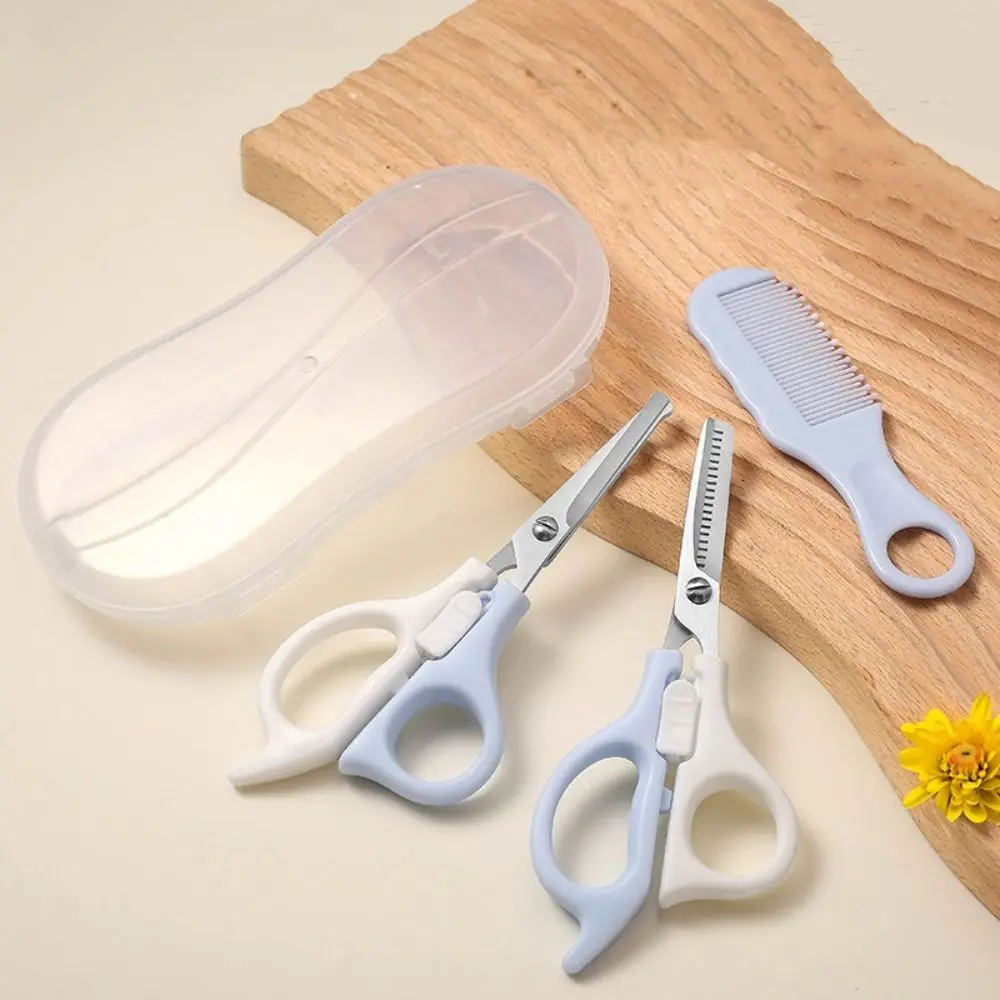 

3PCS Safty Haircut Scissors Kit Stainless Steel Hairdressing Hair Styling Tools Set Hair Trimming Hair Thining