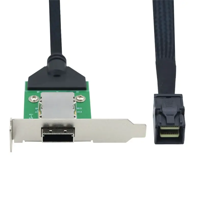 External Mini SAS HD SFF-8088 26P PCBA Female Adapter With Low Profile Bracket To SAS SFF-8643 12Gbps External 100-Ohm-AEF7