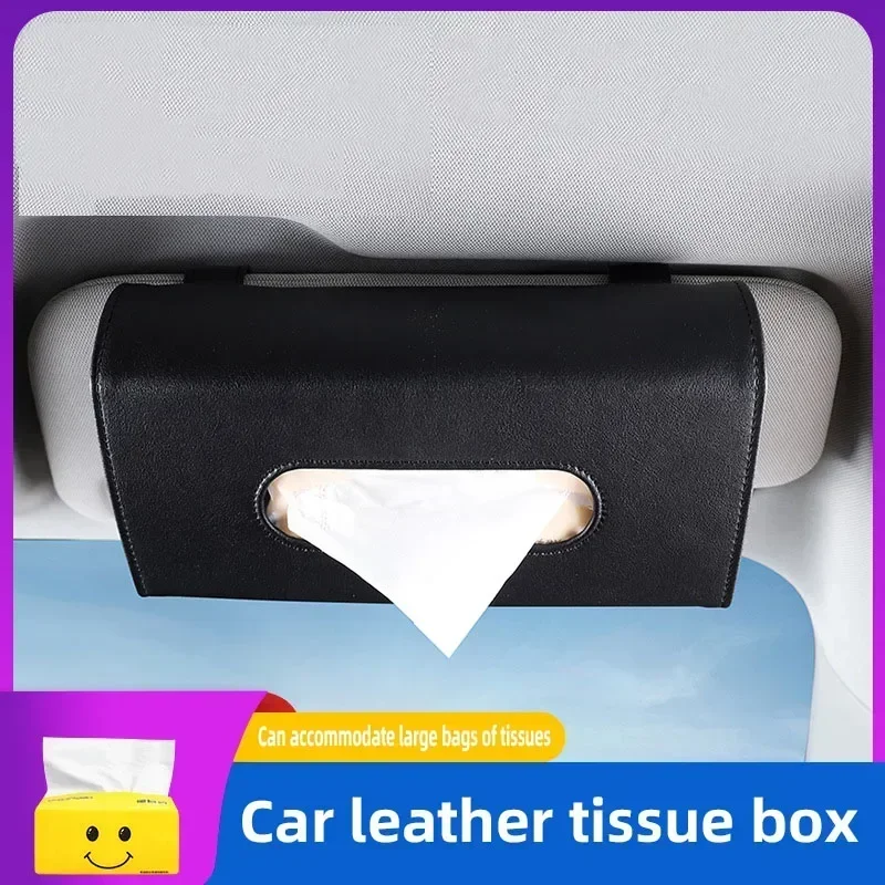 1 Pcs Car Tissue Box Towel Sets Car Sun Visor Tissue Box Holder Auto Interior Storage Decoration Tissue box toilet Servilletero
