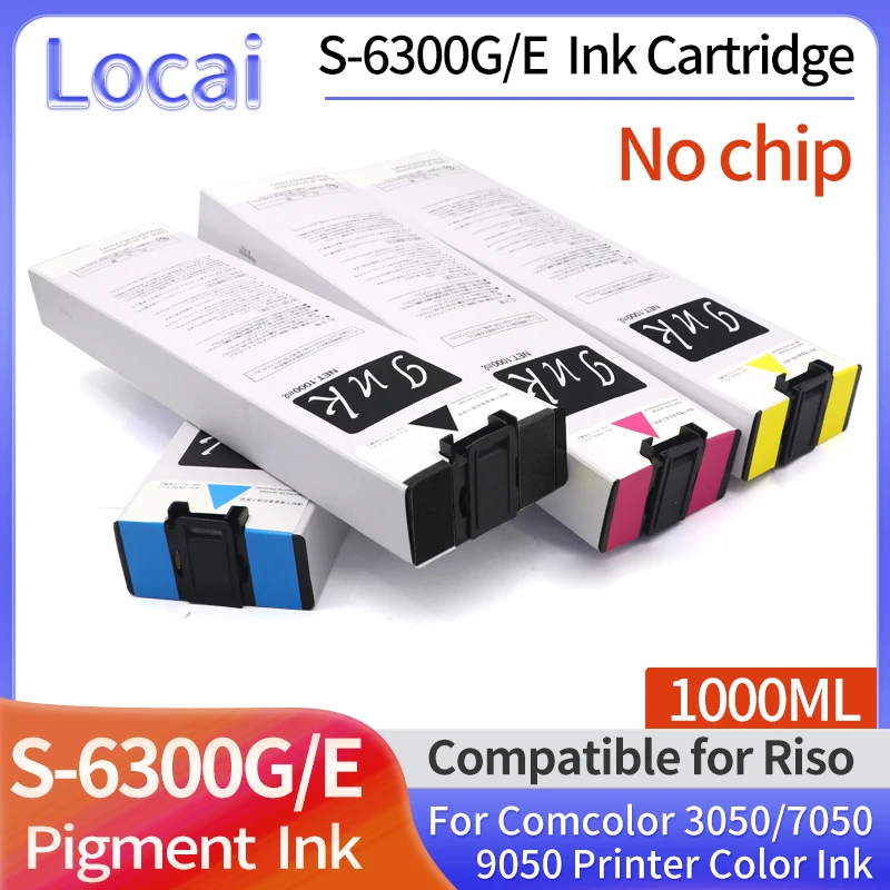 

No chip S-6300G/E S-6701G/E Compatible For Riso S-6300G S-6701G For Comcolor 3150 7150 9150 3110 7110 3050 7050 9050 Pigment Ink