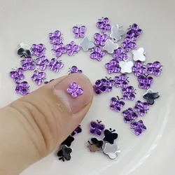 5mm mini Butterfly Crystal acrylic Rhinestone Flatback Stone DIY Nail Art Design 600pcs Wedding Decoration Crafts -HR03