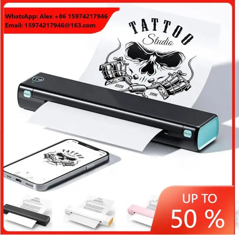 Phomemo M08F A4 Temporary Tattoo Printer Thermal Stencil Printer Thermal Printer Tattoo Transfer Machine Tattoo