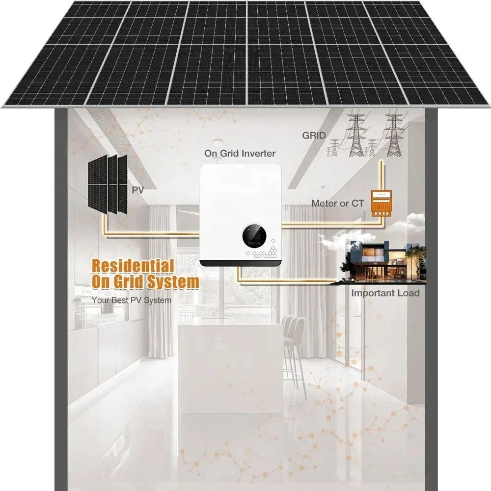 On Grid Solar Inverter 8kw 8000 Watt 10kw 15kw Pure Sine Wave Grid Tie Inverter Anti-reflux And WIFI Monitor