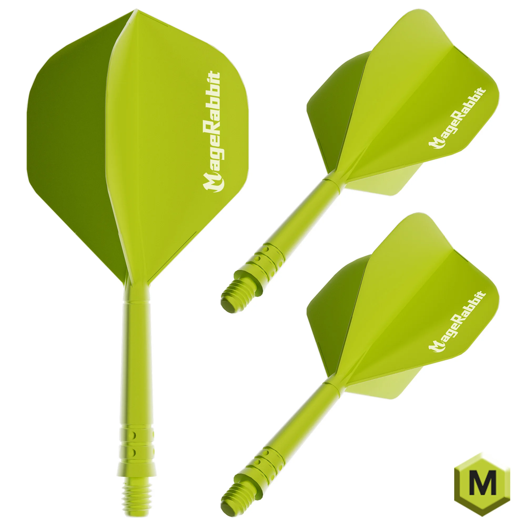 MageRabbit Dart Flights & Shafts 3 Stück Präzisionsgeformtes 2-in-1 Mehrfarbig für Darts Pro-Zubehör mit Stahl-/weicher Spitze – Detail 7