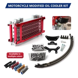Motorcycle Oil Cooler Cooling Radiator Engine Kit Universal For CRF XR KLX 50 70 90 110 125 140cc Dirt Pit Bike Scooter ATV