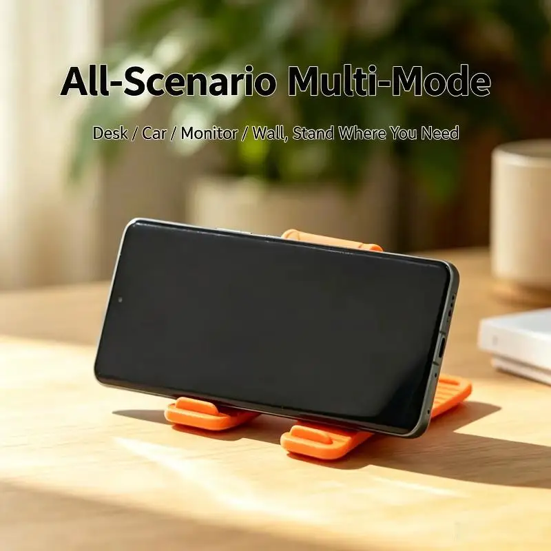 New X-shaped Silicone Phone Holder Multi-angle Adjustable Phone Stand Anti-slip Car Dashboard Screen Mount Desktop Phone Bracket - view 2