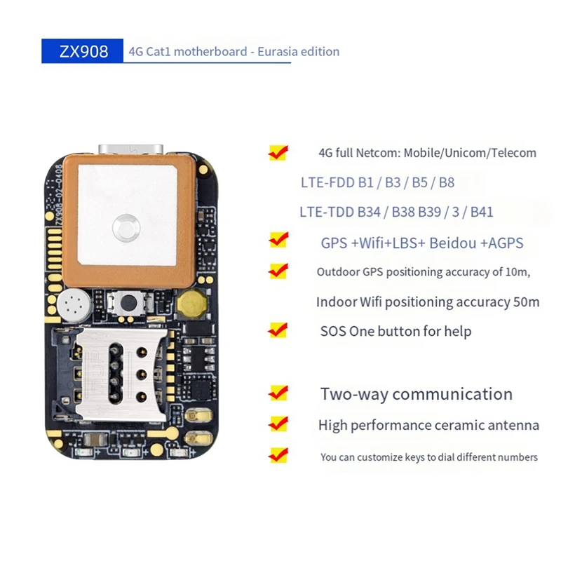 4G Mainboard GPS Locator Module Solution Chip Module WIFI Base Station Personal Pet Vehicle PCBA Positioning Solution