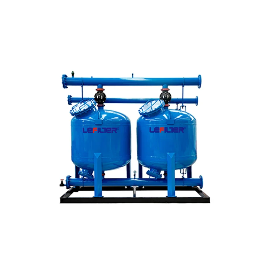 River water and well water filtration device Quartz sand multi-media filter Mud and water sedimentation purification equipment