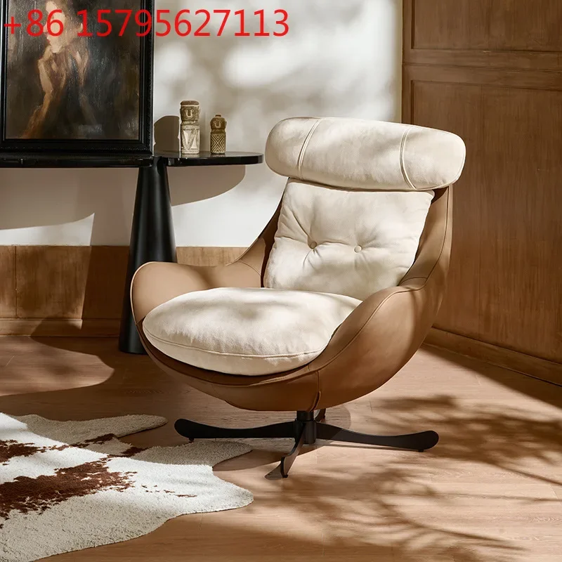 

Sofa chair lazy balcony rotating eggshell living room bedroom rocking recliner light luxury single home leisure chair sofa