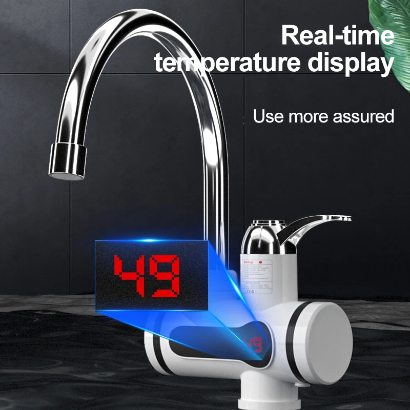 Rubinetto dell'acqua elettrico della cucina della famiglia acqua di calore istantaneo con Display digitale della temperatura per l'uso del bagno di casa