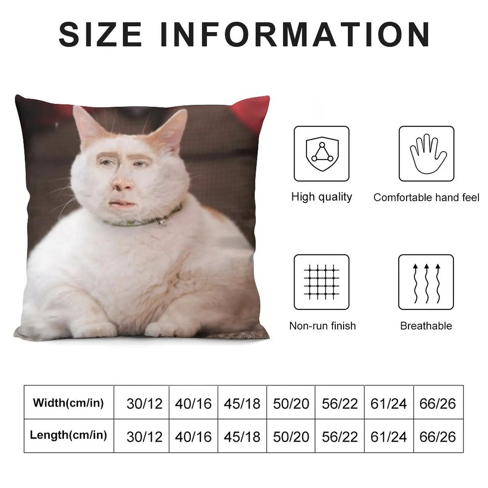 Nicolas Cage Photoshop Cat Throw Pillow Sofa Cushions Covers Pillow Cases pillow