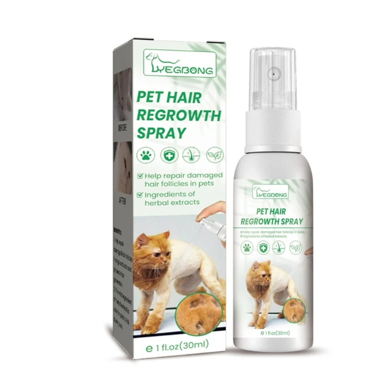 Dog Hair Loss Treatments Supplements  for Dogs Cats Non-Toxic Safe Ingredient Use on Body Promotes Hair Growth 30ml