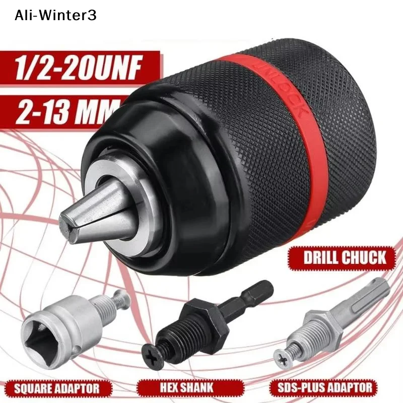 【Y】4Pcs Heavy Duty Metal Drill Chuck Adapter Set With Universal Adapters Fits Multiple Power Tools For DIY Woodworking Projects