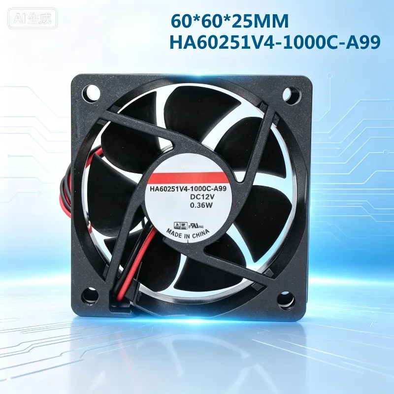 2PCS For SUNON HA60251V4‑1000C‑A99 6025 12V Silent Cooling Fan