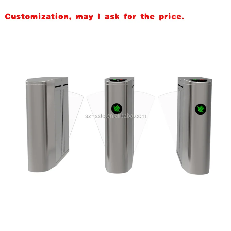 custom.Automatic Access Control Entrance Barrier Sliding Turnstile Gate with RFID & Face Recognition Stainless Steel Anti-Pinch