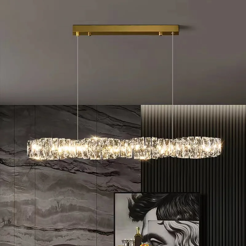 

Luxury K9 Crystal Chandelier Dimmable Ceiling LED Pendant Lights Home Living Room Bedroom Indoor Atmosphere Decorative Lighting