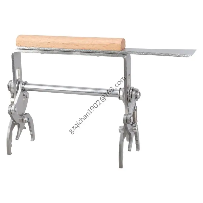 

X7AB Professional Bees Hives Frame Extractor Tool Stainless Steel Ergonomic Wooden Handle for Professional Beekeepers