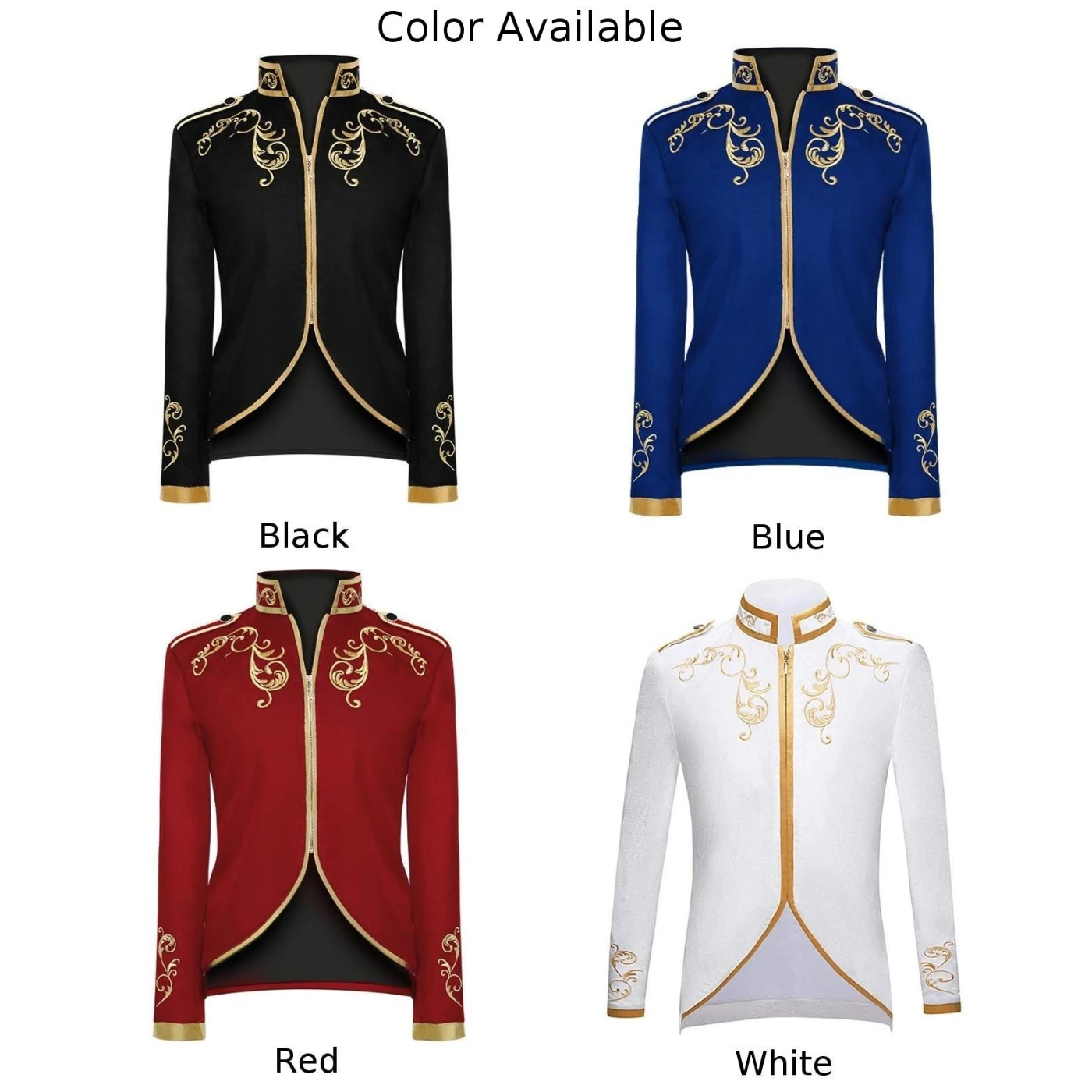 Comfortabele mode jas borduurwerk jas vakantie koning middeleeuwse jas heren prins stand Victoriaanse jas cosplay kostuum