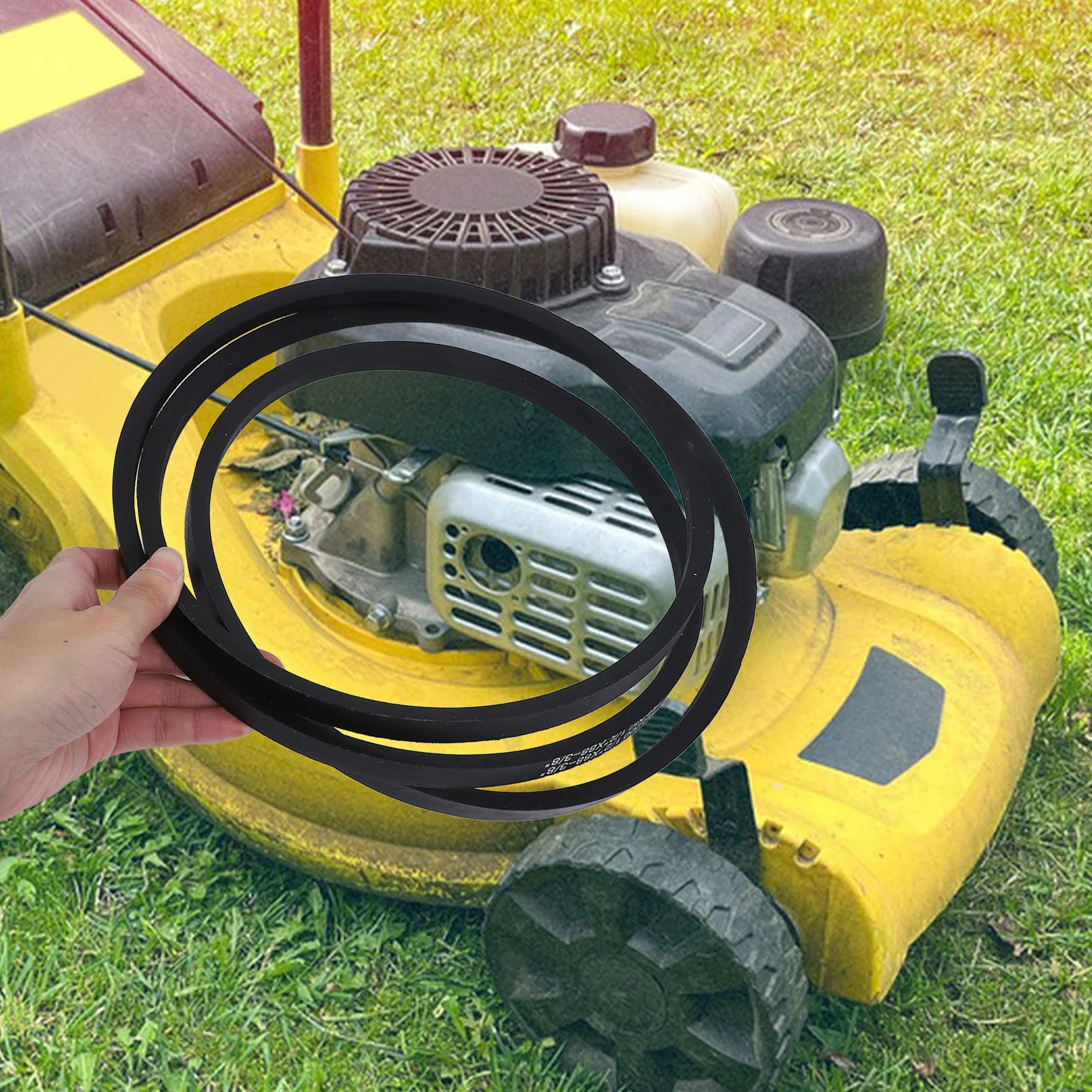 

Durable Heavy Duty Lawn Mower Drive Belt Replacement High Strength Rubber Riding Mower Parts Yard Striper Compatible Multiple