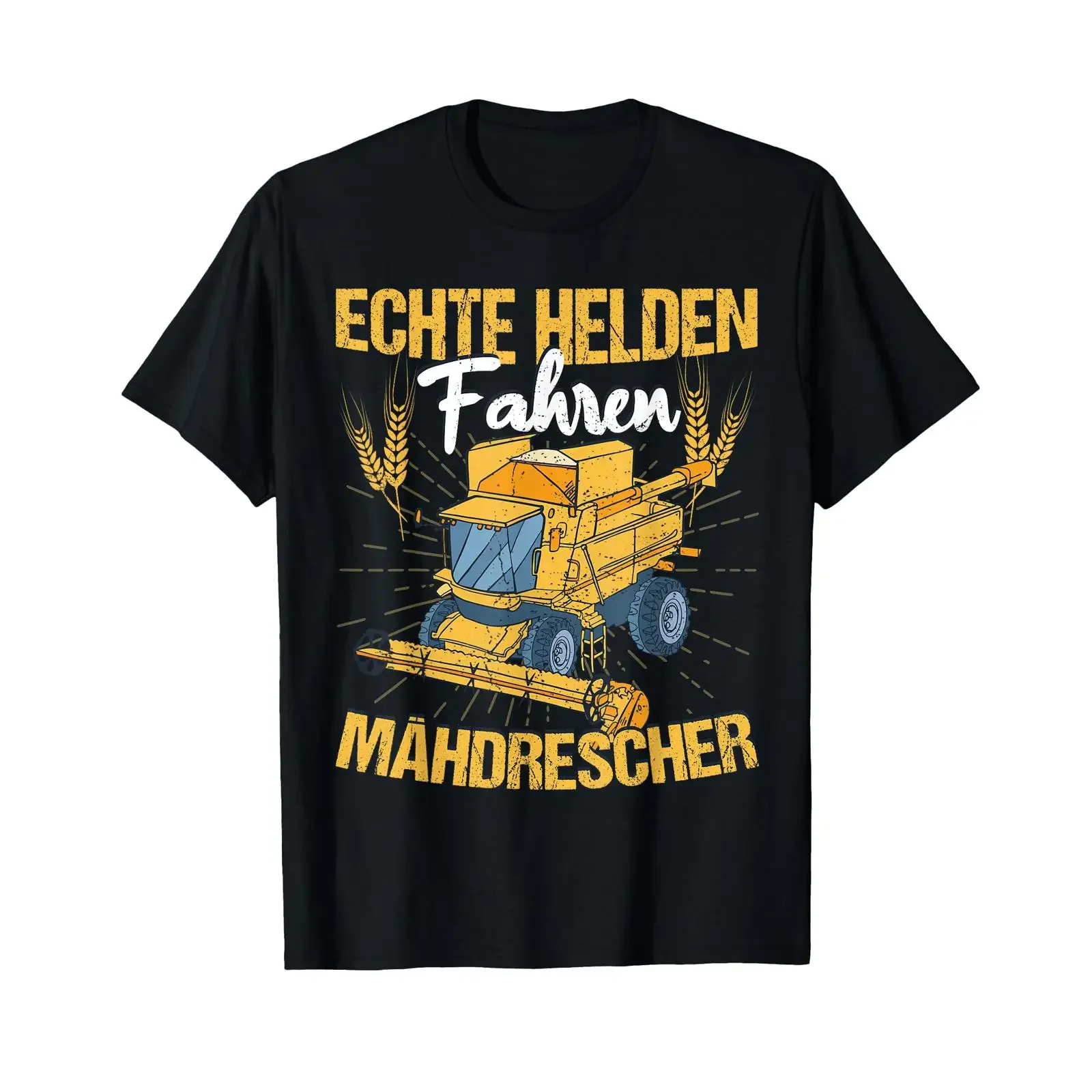 Combine harvester agriculture farmer tractor T shirt vintage Washed designer clothes Casual Top For Everyday Wear streetwear