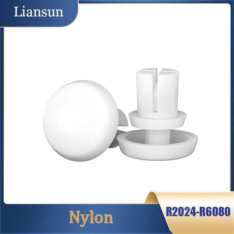 

R-Type Nylon White Press-Fit Plastic Rivets PC Sheet Expansion Plastic Snap Fasteners Male-Female Rivets R2024-R6080