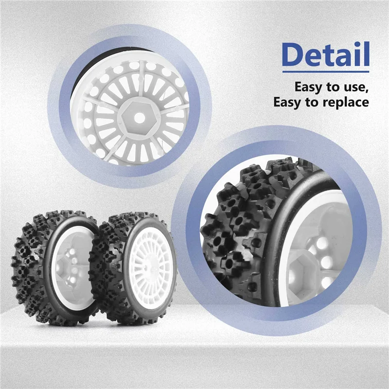 

4Pcs Rubber Tire Wheel Tyre For Tamiya XV01 TA06 TT01 TT01E TT02 TT02B PTG-2 1/10 RC Car Upgrades Parts Accessories-AA02
